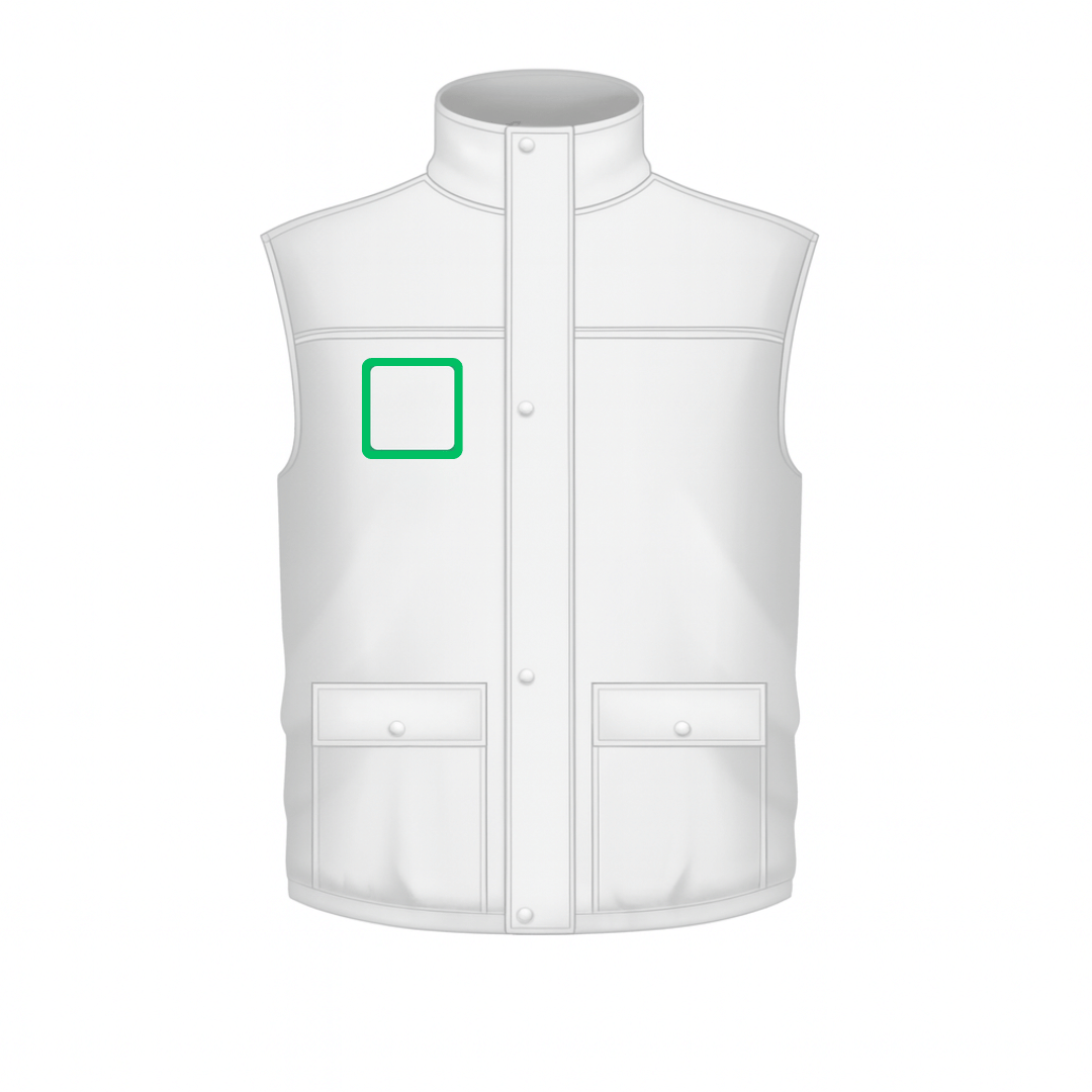 Personalisatie voorkant (bodywarmer)