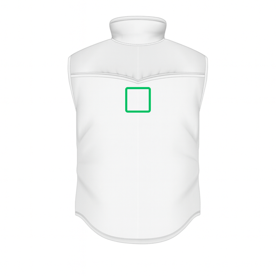 Personalisatie achterkant (bodywarmer)