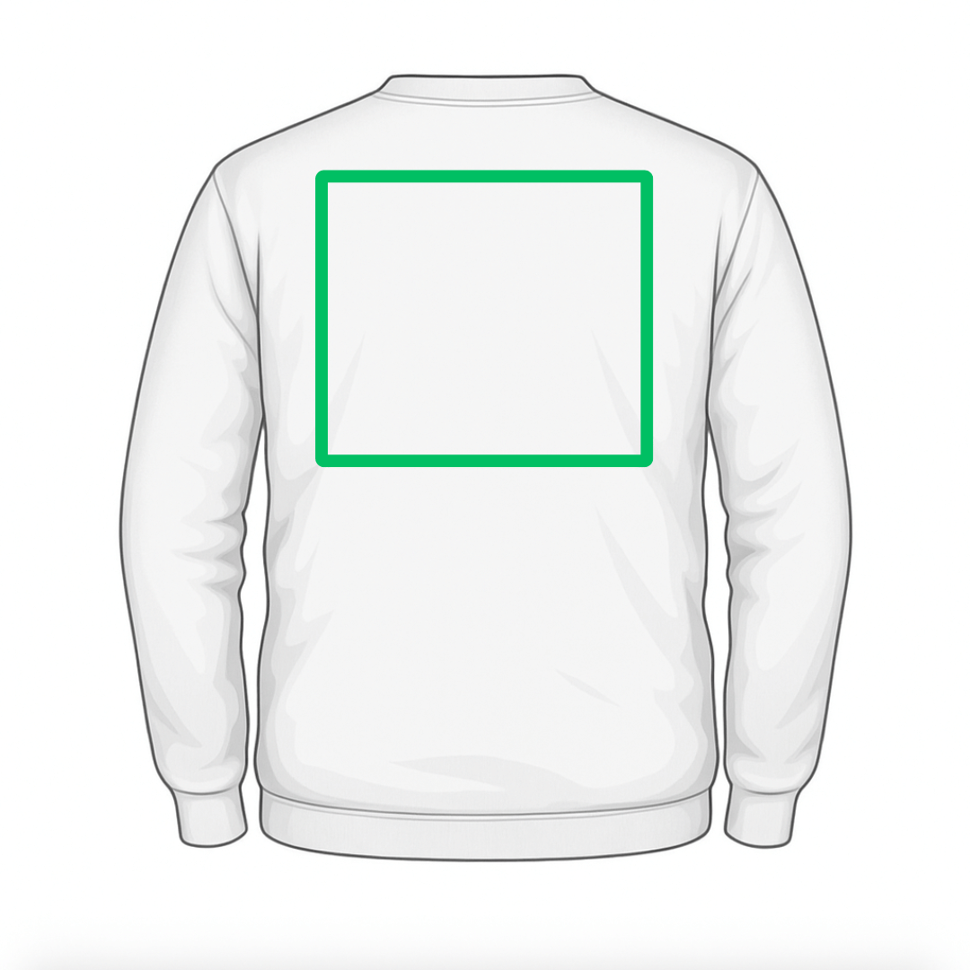 Personalisatie achterkant (sweater)