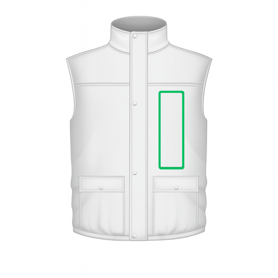 Personalisatie voorkant (bodywarmer)