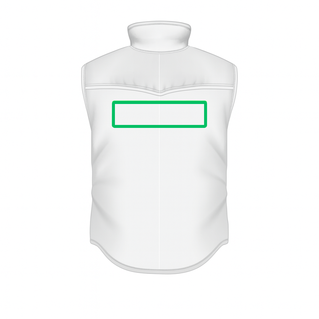 Personalisatie achterkant (bodywarmer)