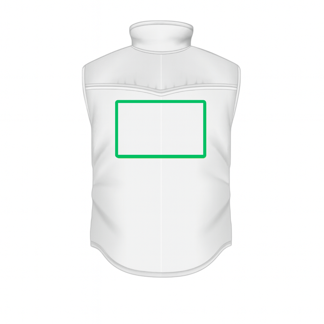 Personalisatie achterkant (bodywarmer)