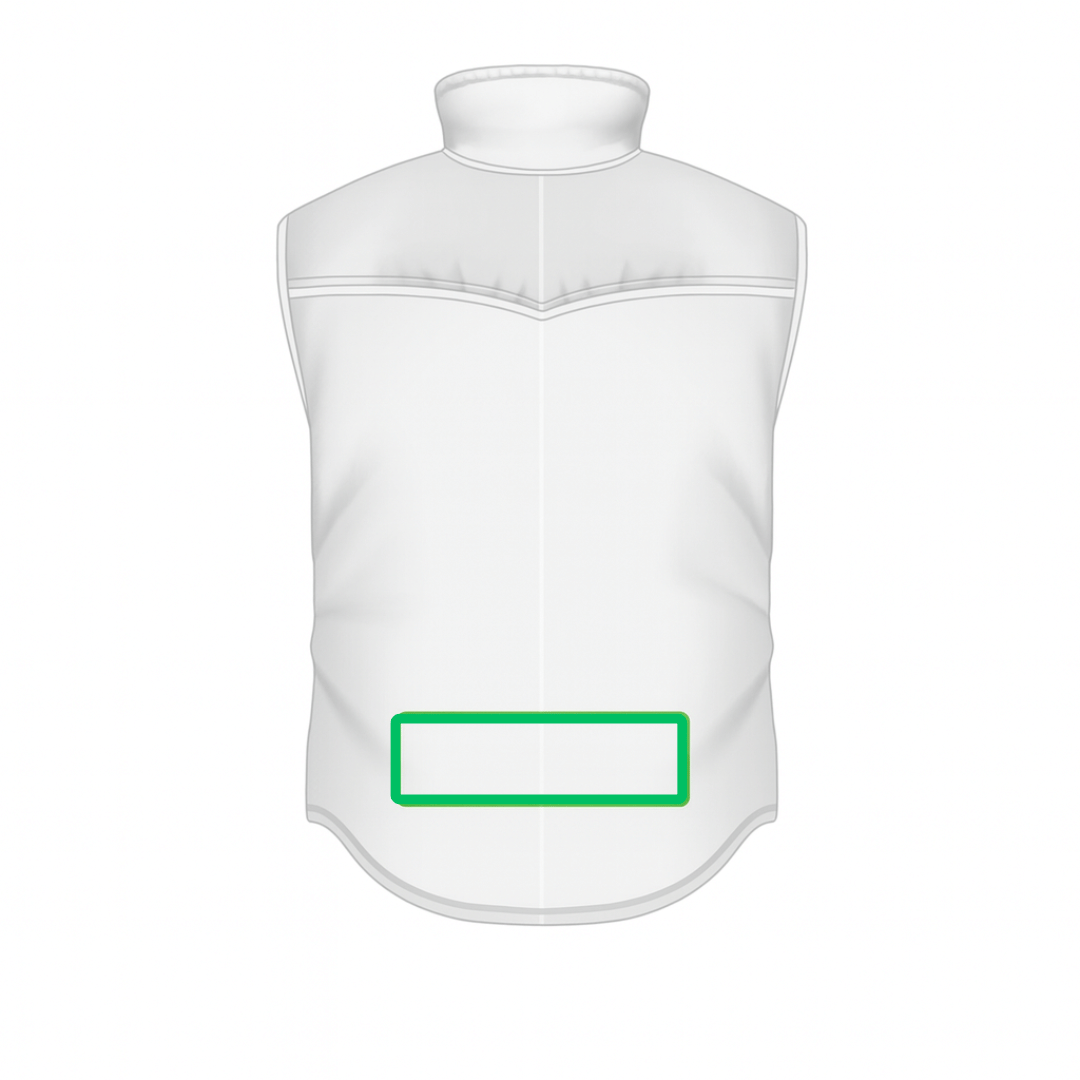 Personalisatie achterkant (bodywarmer)