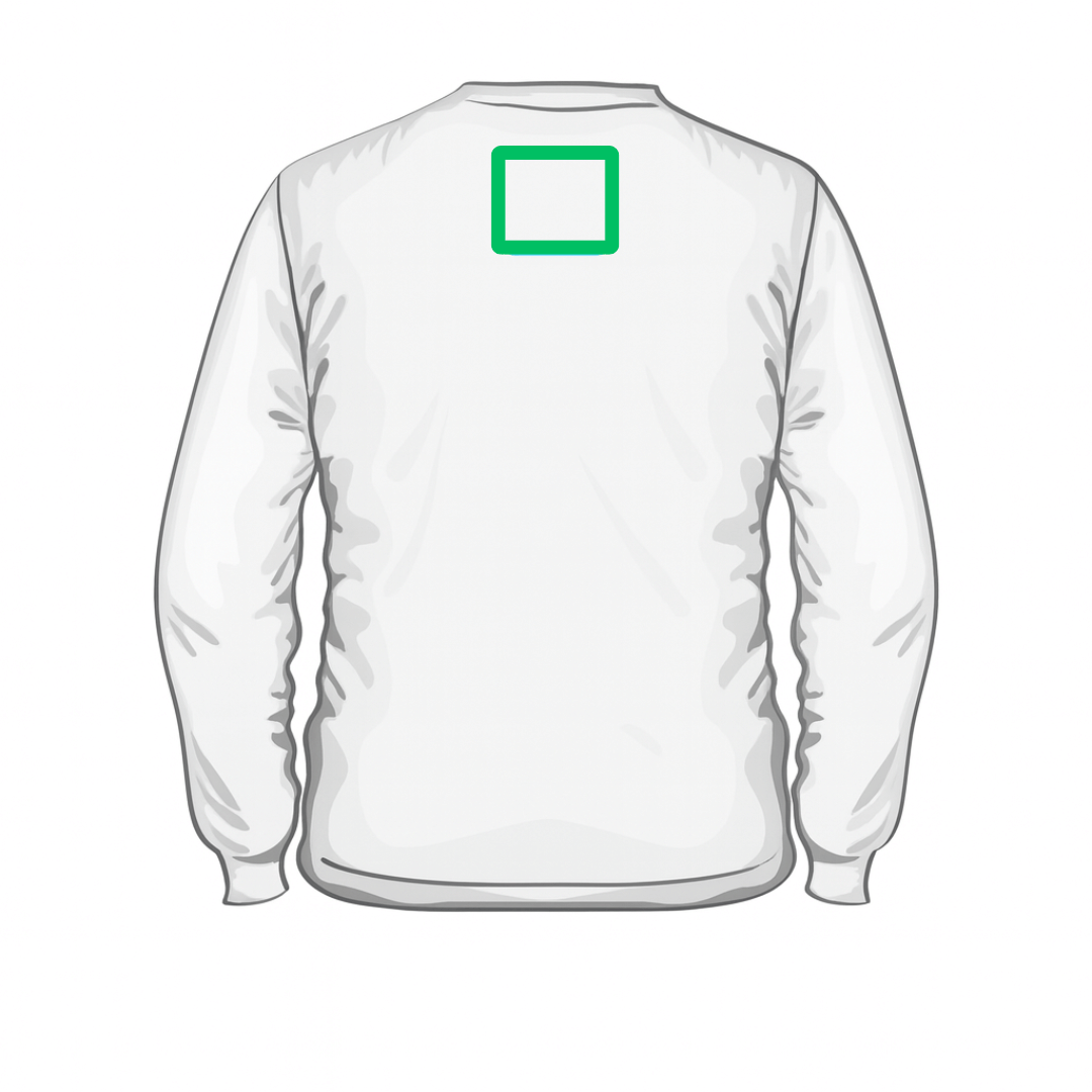 Personalisatie achterkant (sweater)