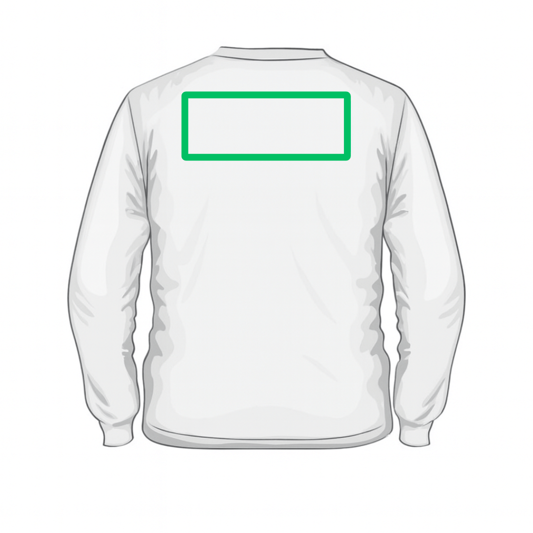 Personalisatie achterkant (sweater)